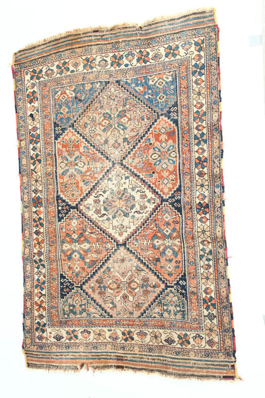 Appraisal: ORIENTAL RUG Late th-early th century Afshar Lattice design in