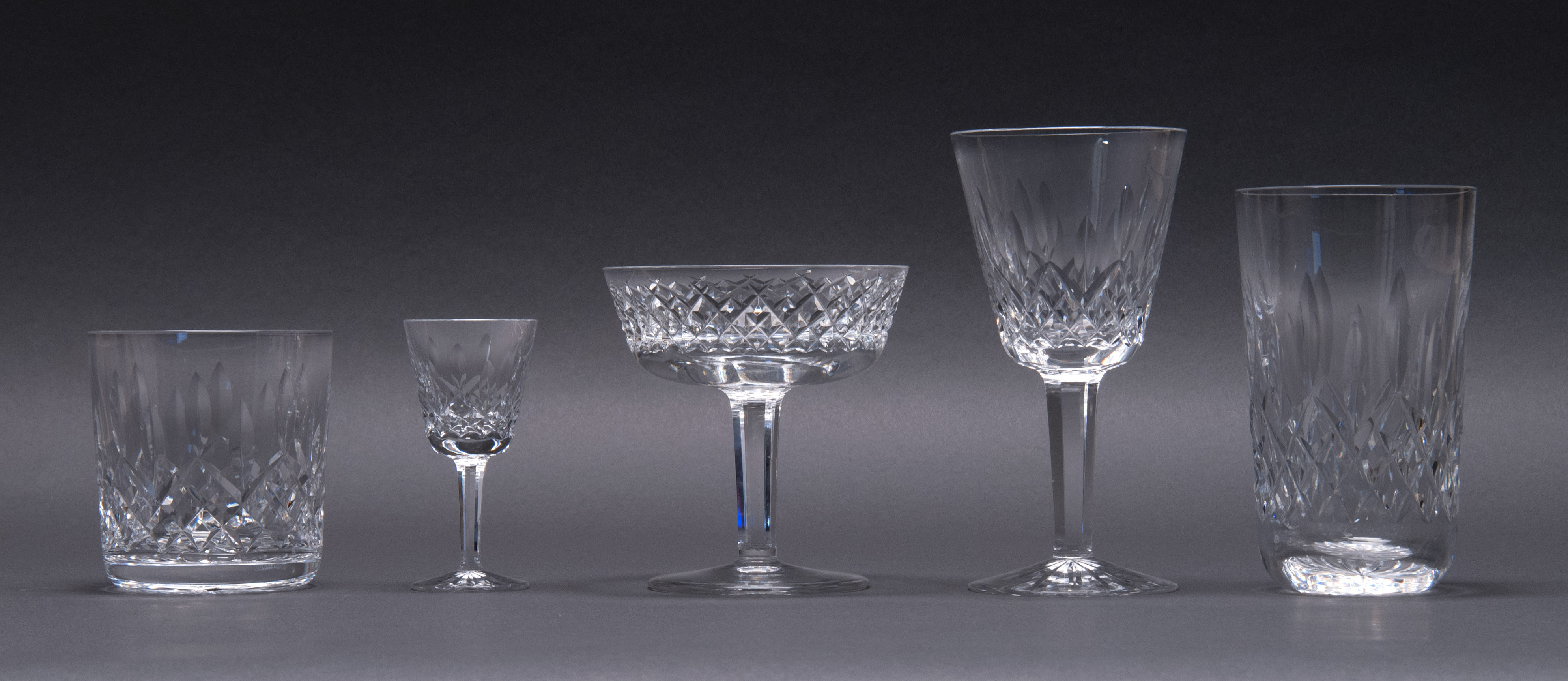 Appraisal: THIRTY-SIX PIECES OF WATERFORD CRYSTAL STEMWARE AND BARWARE Second Half