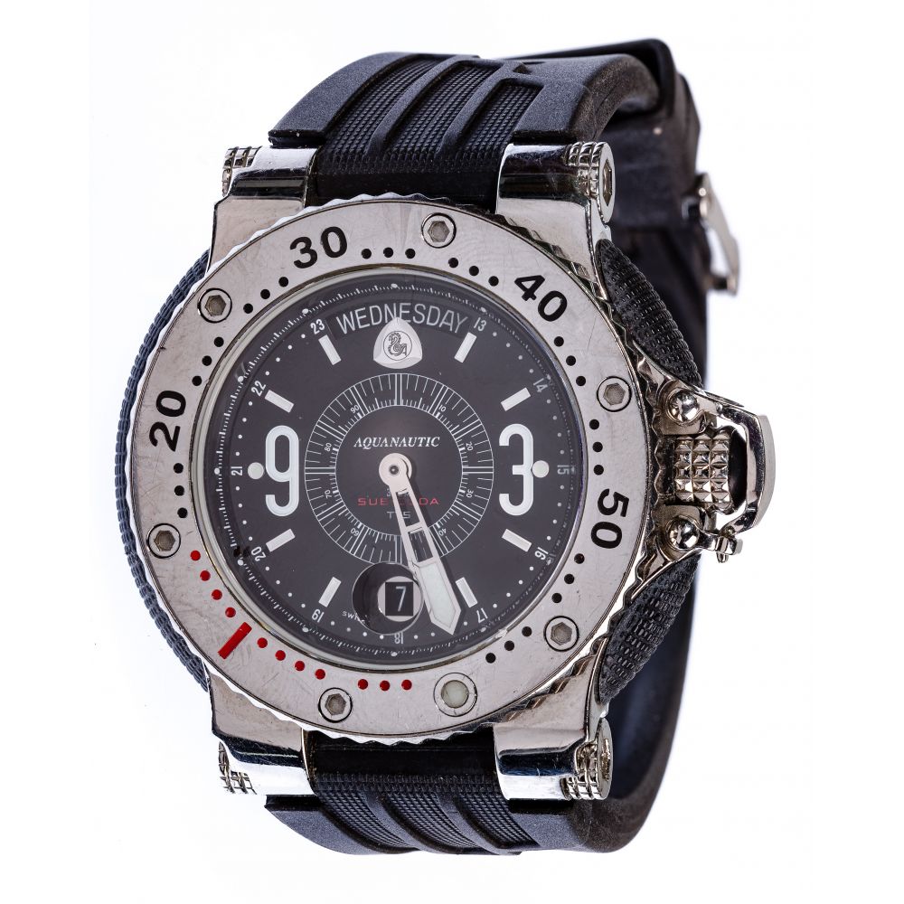 Appraisal: AQUANAUTIC KING CUDA TTS CHRONOGRAPH WRISTWATCHSerial K H automatic crown