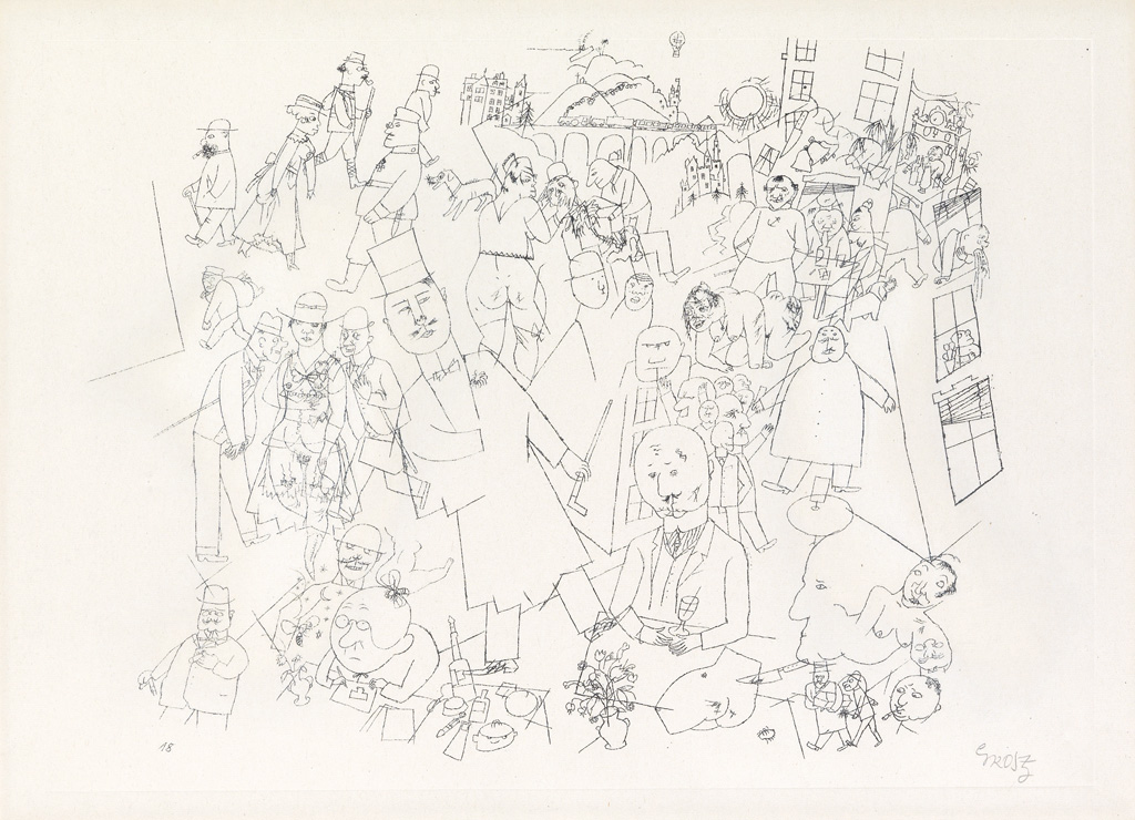 Appraisal: GEORGE GROSZ B rgerliche Welt Photolithograph x mm x inches