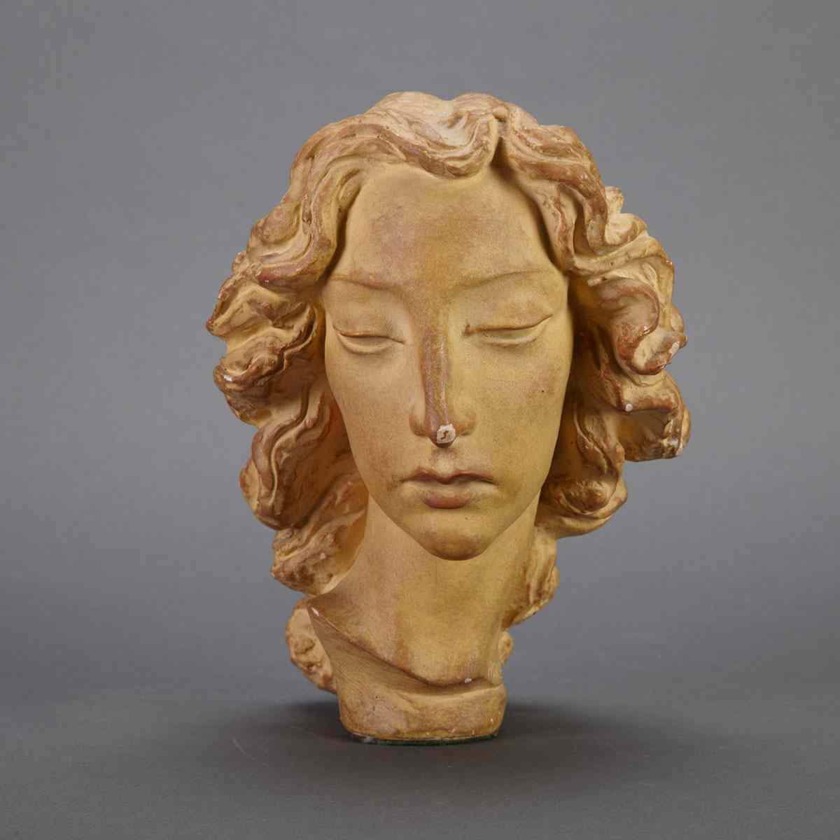 Appraisal: Jaroslav Horejc Czech - HEAD OF A YOUNG WOMAN plaster