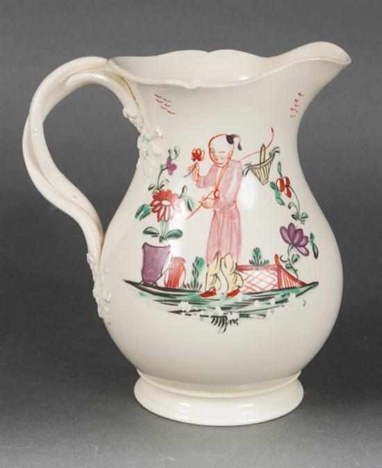 Appraisal: Staffordshire polychrome chinoiserie decorated creamware cream jug second half- th