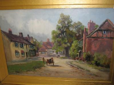 Appraisal: GERTRUDE CUBLEY exh - An Old Surrey Village oil on