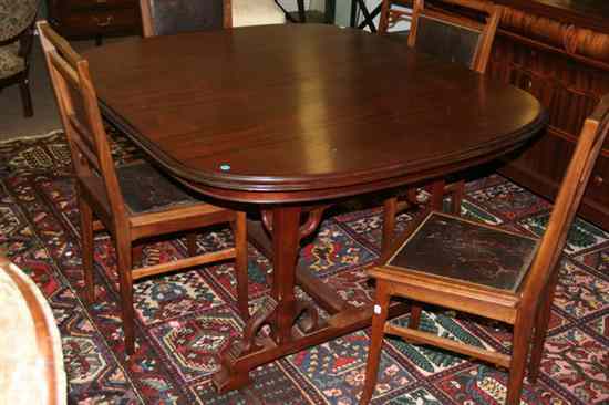 Appraisal: ARTS CRAFTS DINING TABLE WITH LEAF - in x in