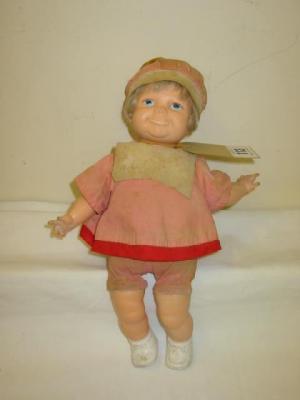 Appraisal: An Ideal Thumbelina plastic crawling doll with painted eyes and