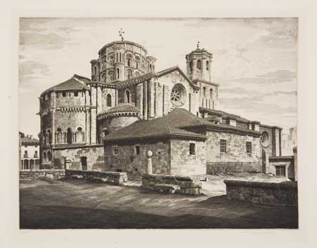 Appraisal: JOHN TAYLOR ARMS Group of etchings Study in Stone Cathedral