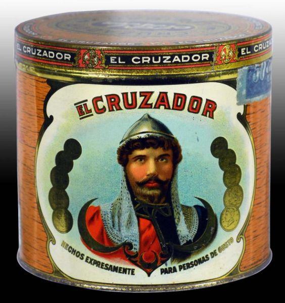 Appraisal: El Cruzador Cigar Tin Description Manufactured by the A T