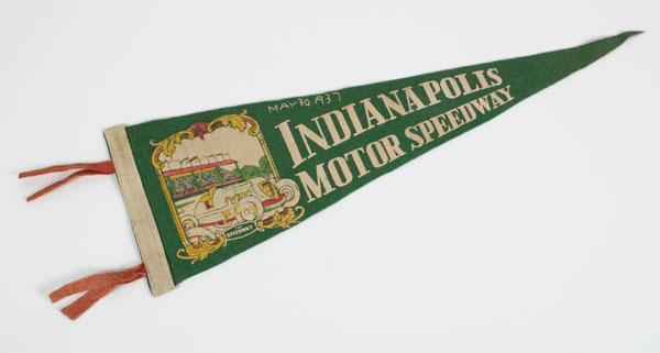 Appraisal: Vintage Indianapolis Motor Speedway felt pennant May stitched into fabric