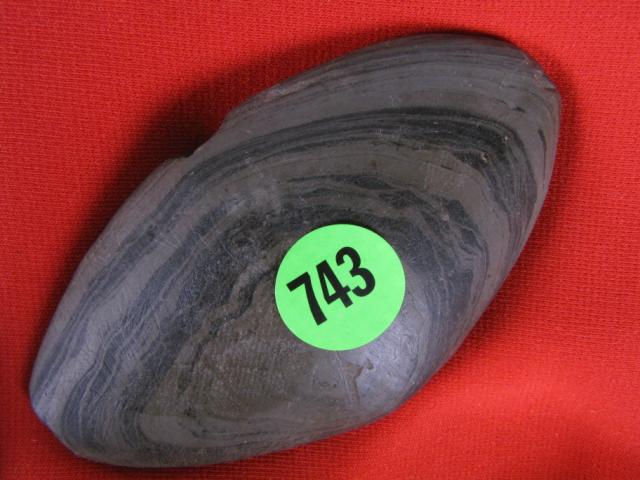 Appraisal: Bannerstone green banded slate '' x ''