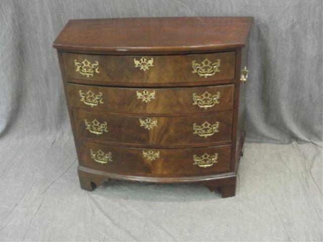 Appraisal: Mahogany Campaign Style Drawer Chest From a Stamford location Dimensions