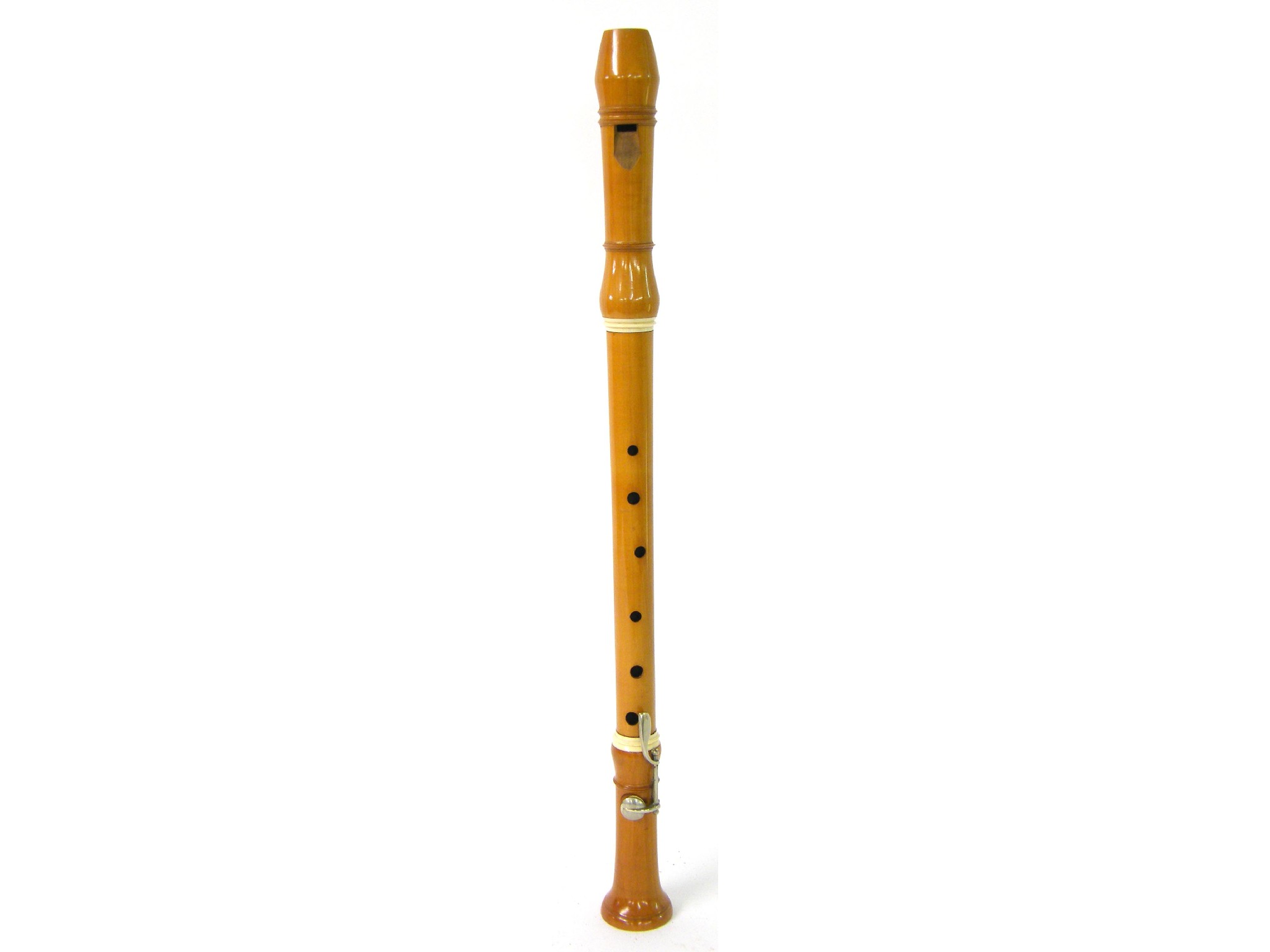 Appraisal: Old boxwood single keyed tenor recorder within a canvas case