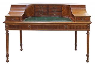 Appraisal: Edwardian Carlton House desk Edwardian Carlton House desk circa executed