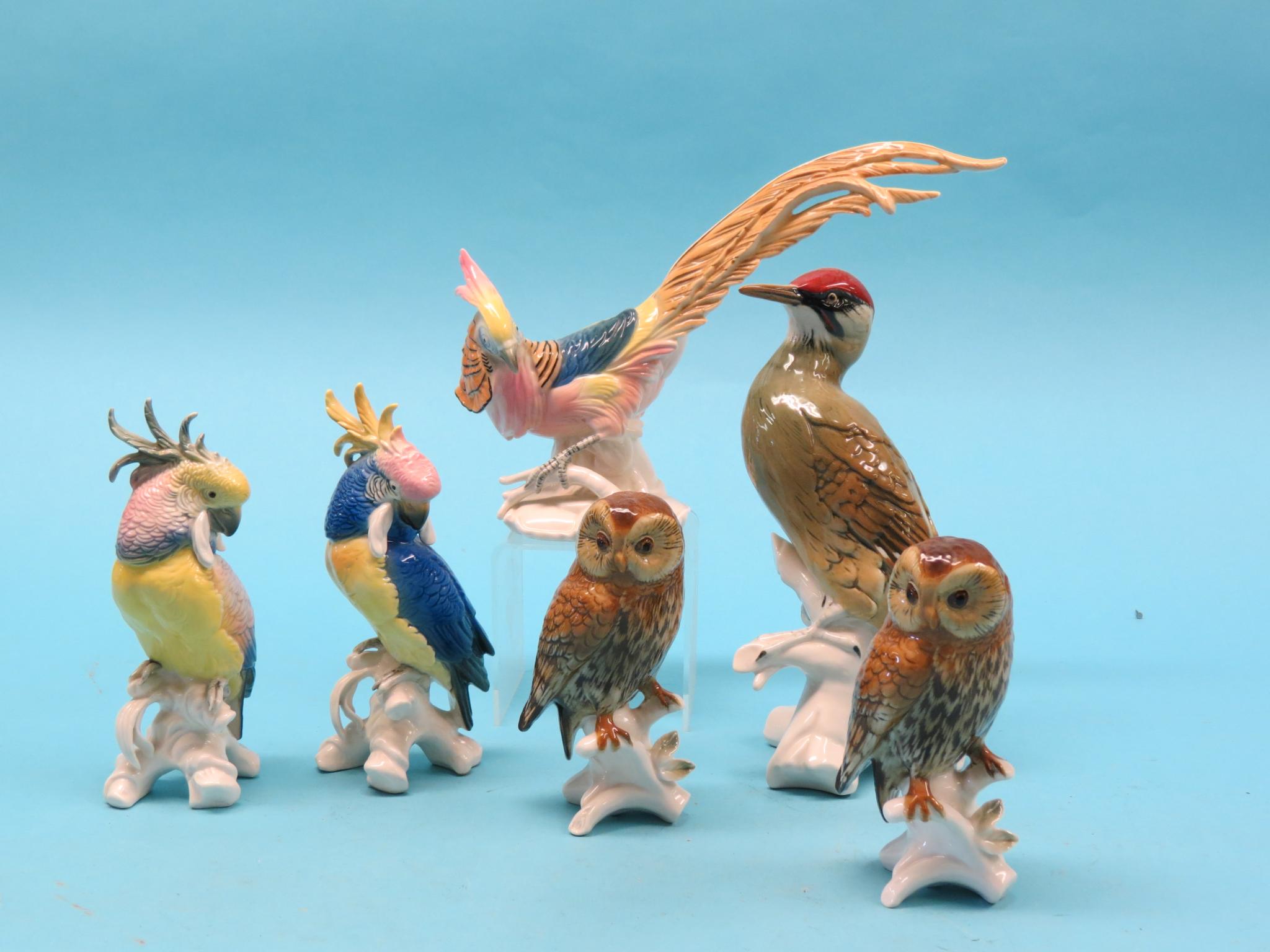 Appraisal: Carl Ens bird models including pair of owls