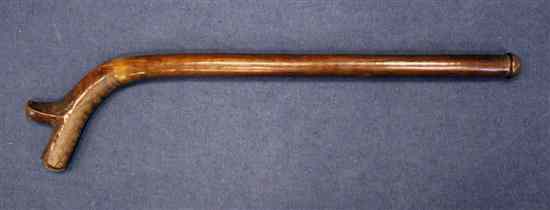 Appraisal: A Fiji carved partridge wood gunstock club ins Estimate -