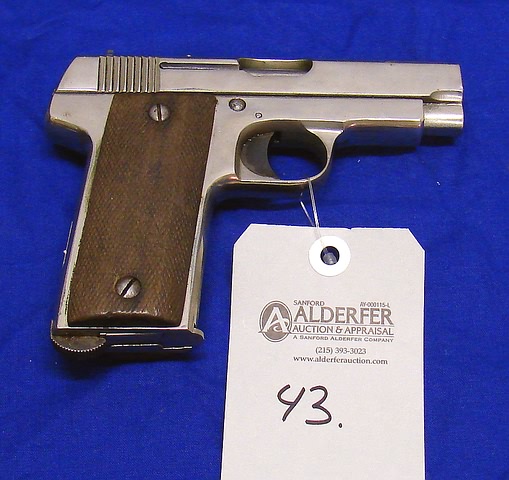 Appraisal: Martin Arms semi-automatic pistol Cal mm bbl SN Nickel finish