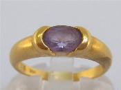 Appraisal: An carat gold and amethyst ring the rub over set