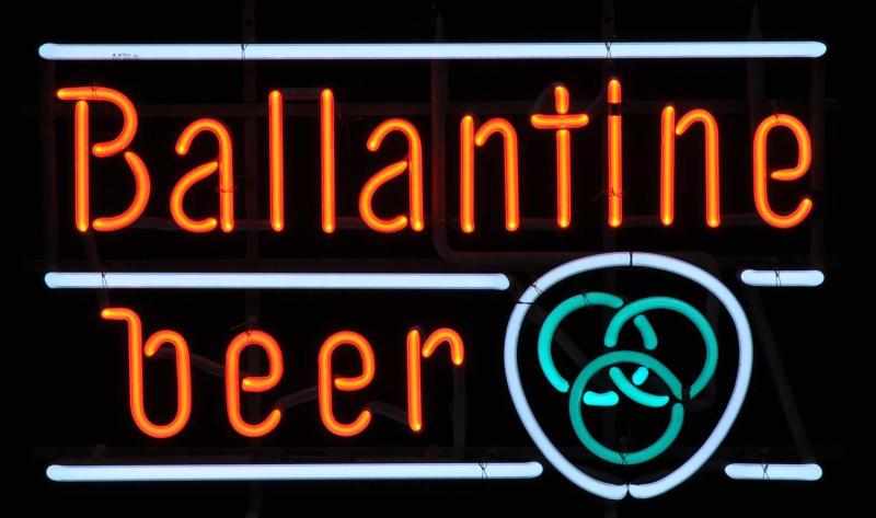 Appraisal: Ballantine -R Line Neon Sign Description s P Ballantine Sons