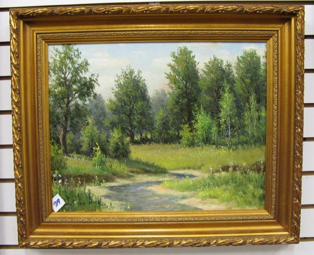 Appraisal: C A KUZNETSOFF Russian th century Oil on canvas Summer