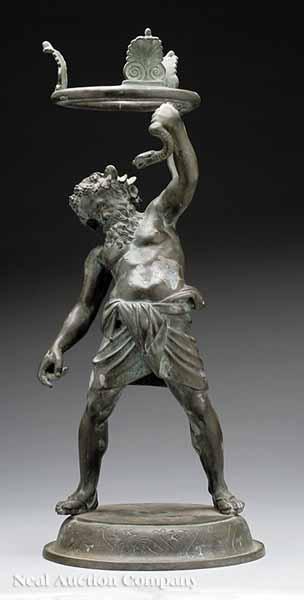 Appraisal: A Grand Tour Bronze Figure of Silenus th c supporting