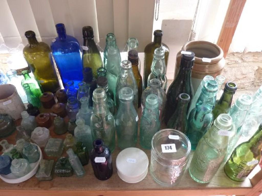 Appraisal: An interesting collection of early bottles including a large quantity