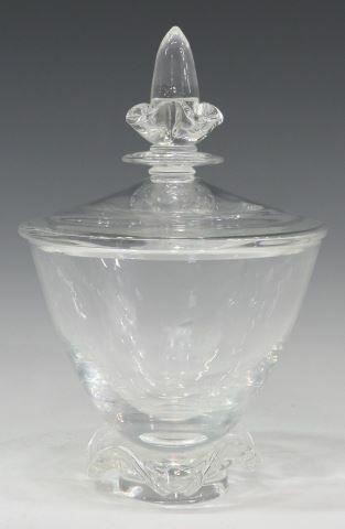 Appraisal: Steuben art glass covered centerpiece bowl designed by Donald Pollard