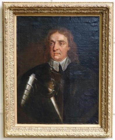 Appraisal: OIL PAINTING PORTRAIT OF LORD OLIVER CROMWELL POSSIBLY TH C