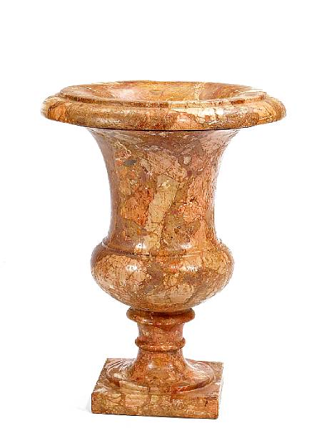 Appraisal: A good Italian Neoclassical marble urn late th century The