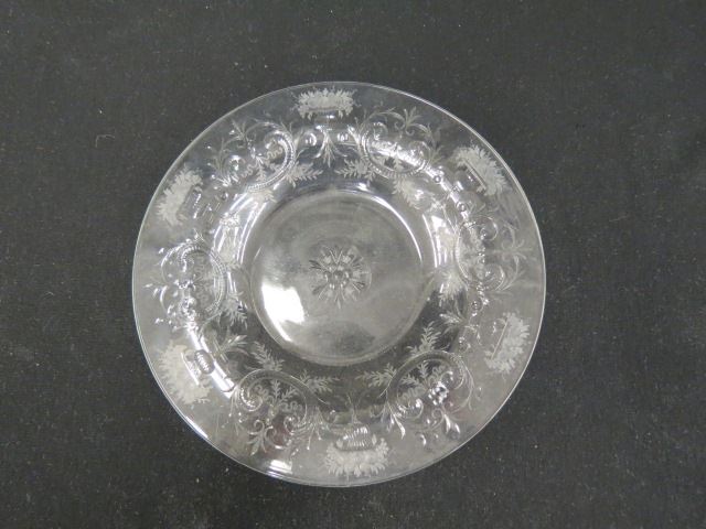 Appraisal: Steuben Rock Crystal Cut Plate Frederick Carder era signed excellent