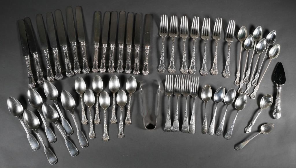 Appraisal: Lot of sterling flatware Assorted patterns some monogrammed Six spoons