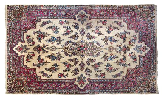 Appraisal: Sale Lot A Kirman Wool Rug th century feet inches