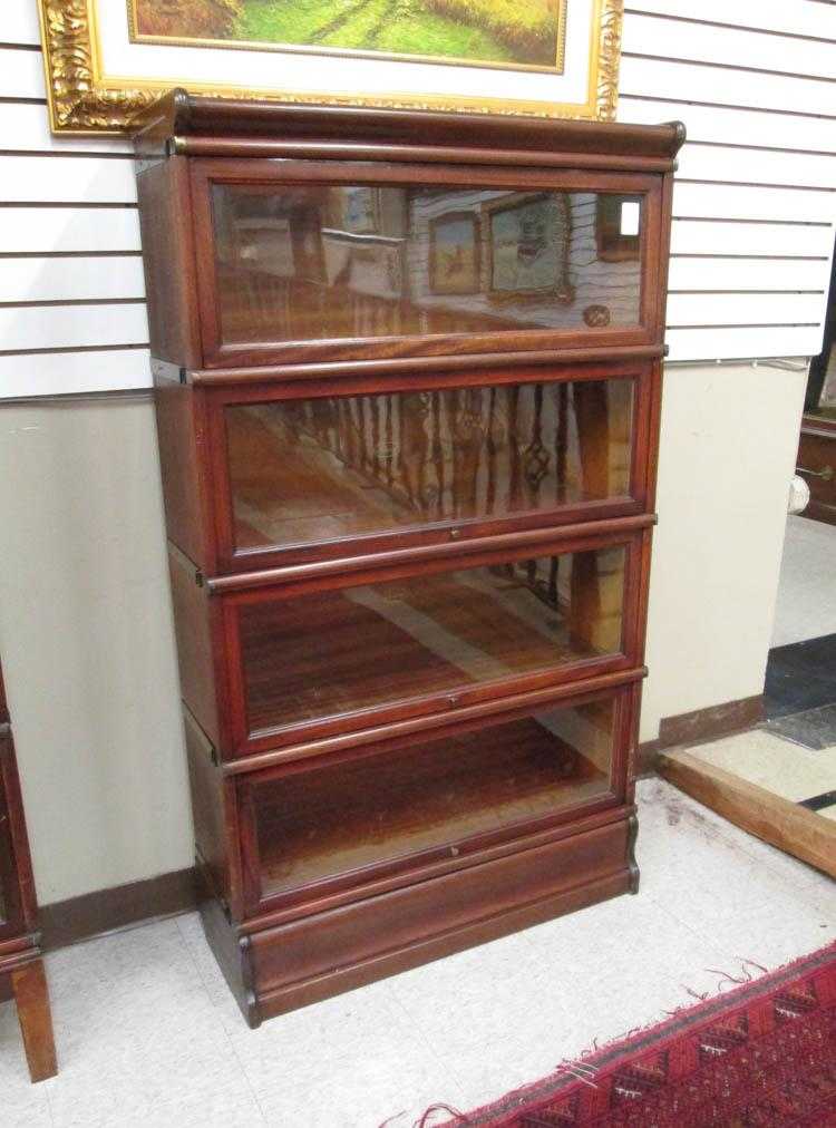 Appraisal: STACKING MAHOGANY BOOKCASE The Macey Co Grand Rapids Michigan c