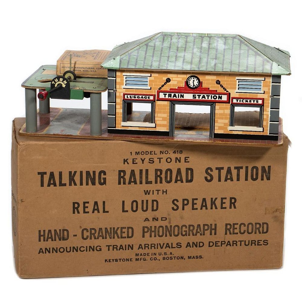 Appraisal: Keystone No Talking Railroad Station Keystone Model Talking Railroad Station