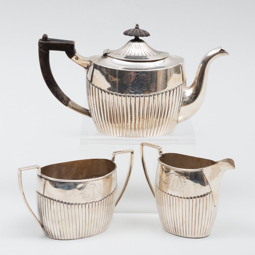 Appraisal: Howard Co Silver T te T te Tea Set Marked