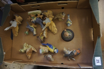 Appraisal: A collection of various Birds to include Royal Worcester Blue