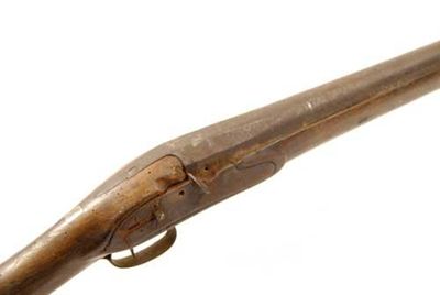 Appraisal: A fowling gun with a in cm long barrel having