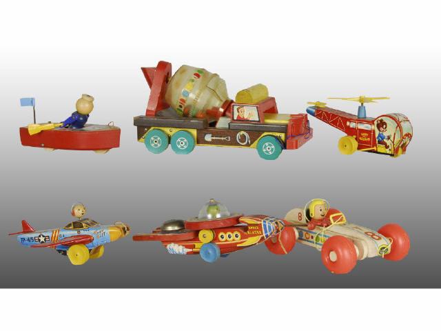 Appraisal: Lot of Fisher-Price Transportation Toys Description Includes Space Blazer Sailor