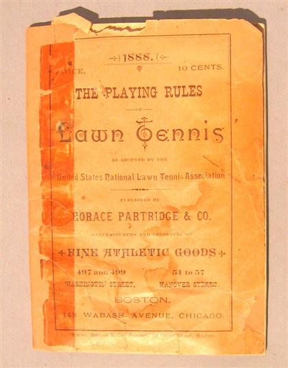 Appraisal: vols Lawn tennis - th-Century Rules Books What are The