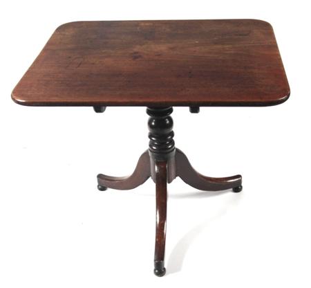 Appraisal: An early th century mahogany tilt top pedestal table the