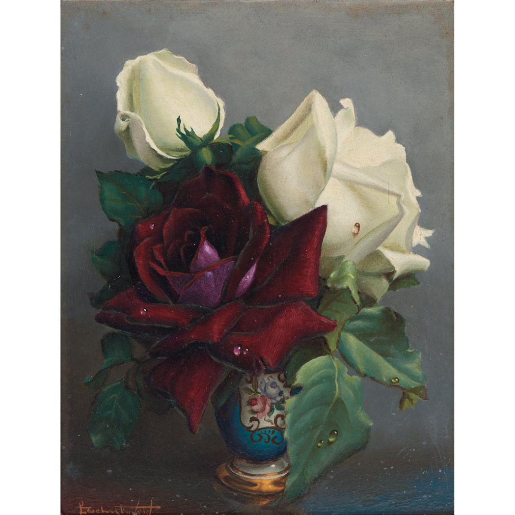 Appraisal: Lev Tchistovsky Russian - Still Life with Roses in a