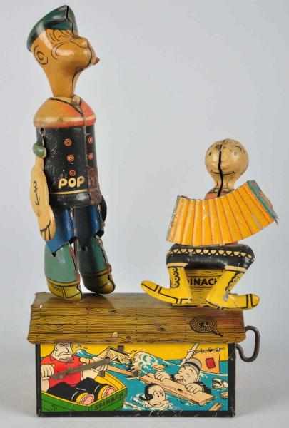 Appraisal: Tin Litho Marx Popeye Olive Oyl Roof Dancer Toy American