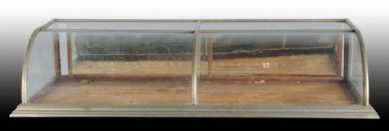 Appraisal: Country Store Curved Glass Display Case Description Two sliding back