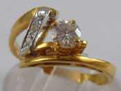 Appraisal: An carat gold diamond ring the principal round brilliant cut