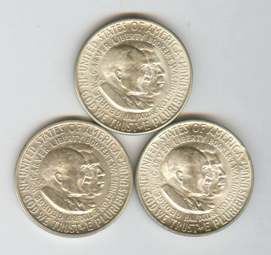 Appraisal: P D S WASHINGTON CARVER HALF DOLLAR SET