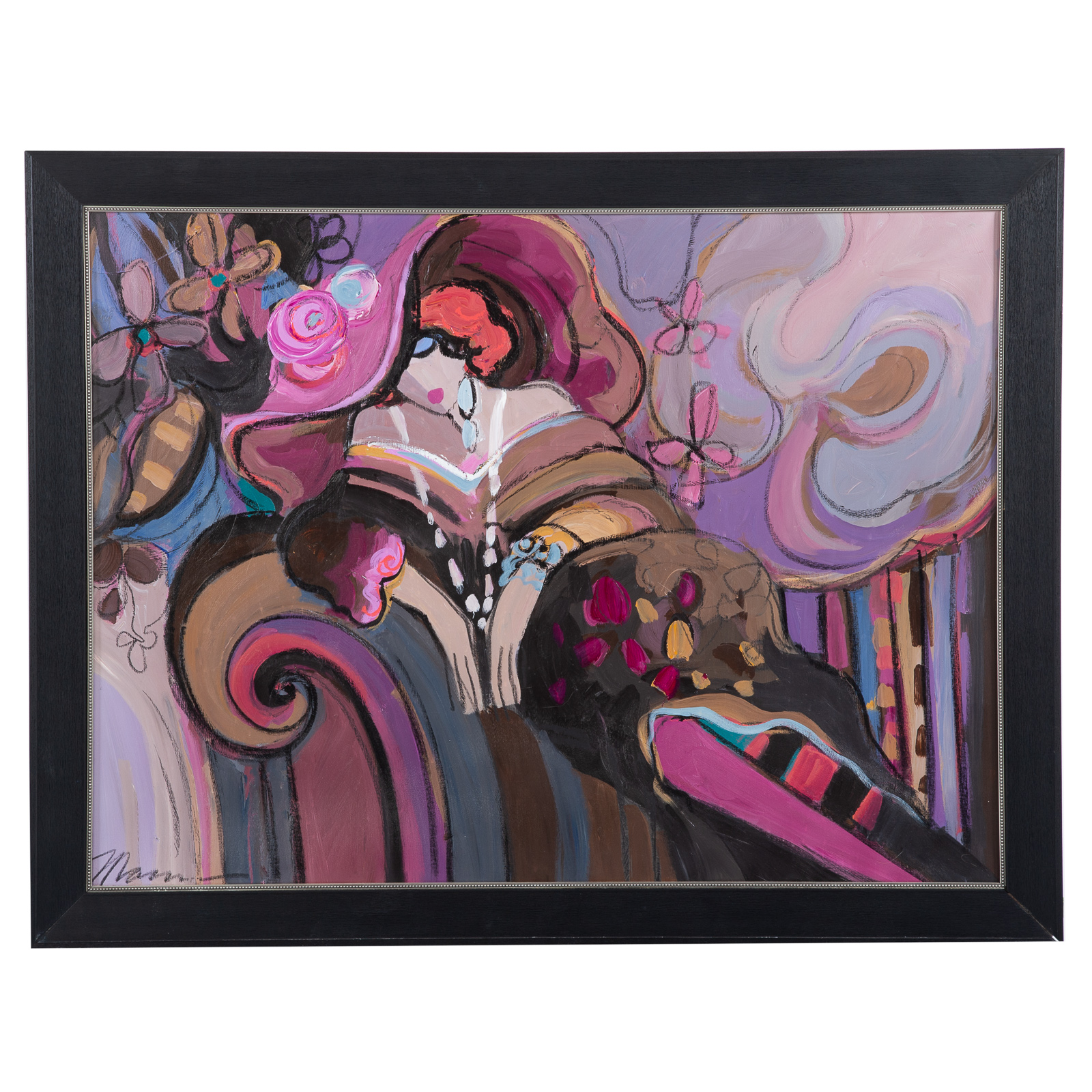 Appraisal: ISAAC MAIMON LADY ASLEEP OIL Israeli b Oil on canvas