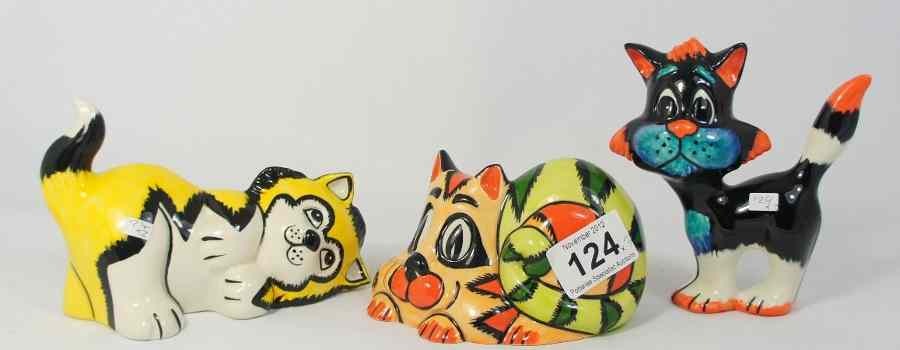 Appraisal: Lorna Bailey Limited Edition Comical Cats Yellow Cat Blue Whiskered