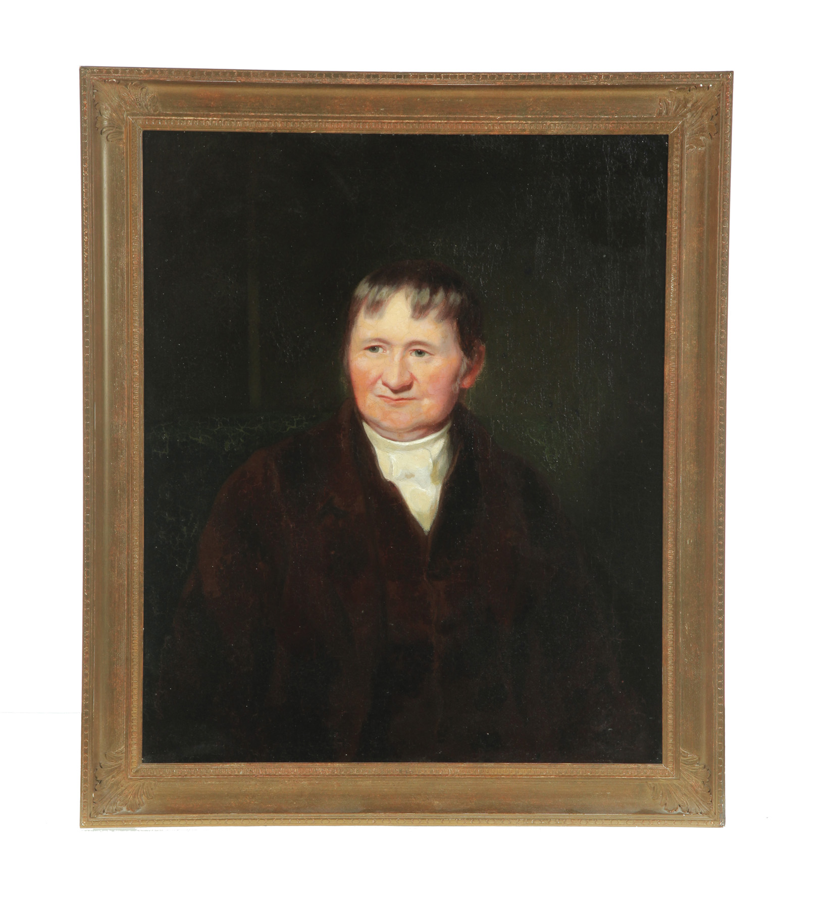 Appraisal: FRAMED OIL ON CANVAS PORTRAIT OF A GENTLEMAN England ca