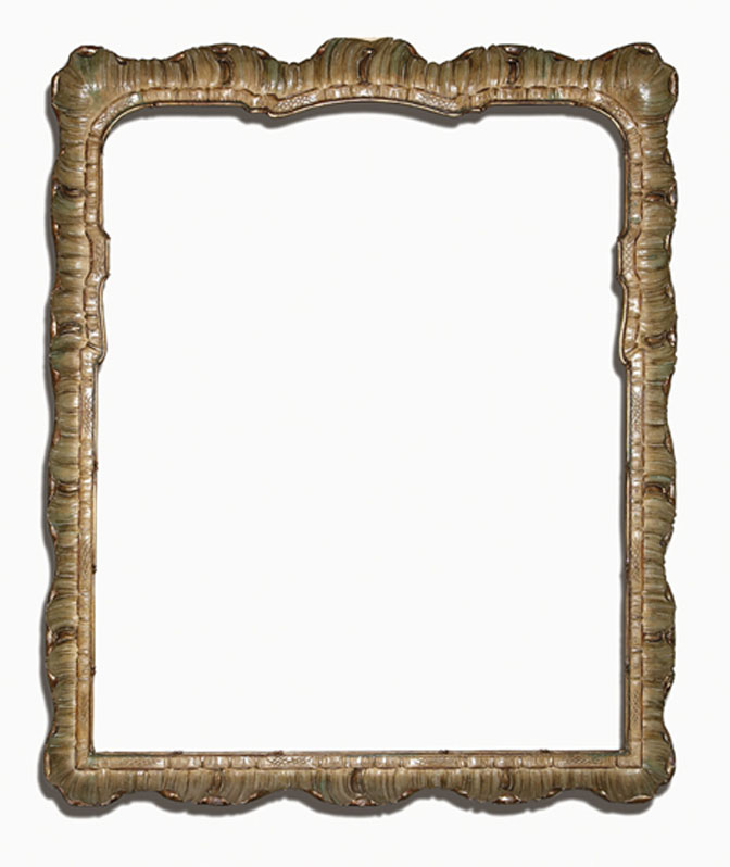 Appraisal: Impressive George II style painted and parcel gilt frame th