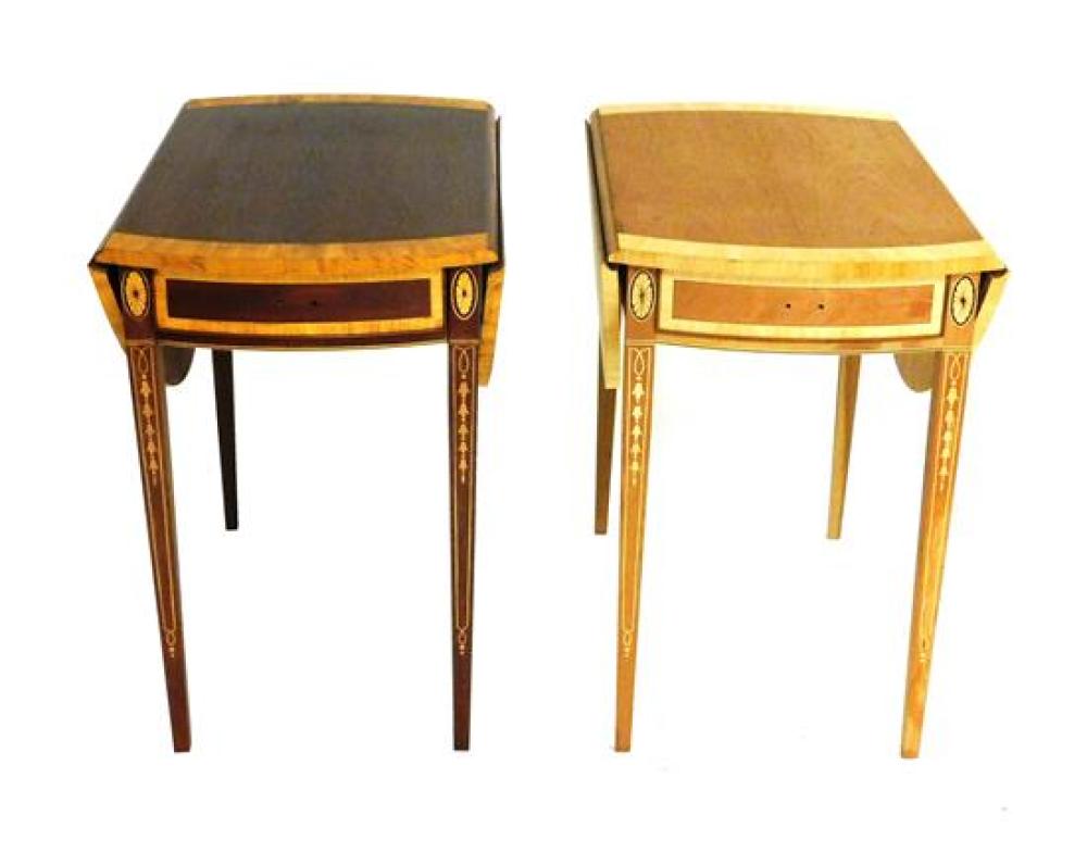 Appraisal: Two Federal style tables from Bartley Reproductions one unfinished contrast