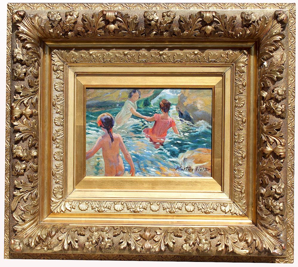 Appraisal: American School Painting After Sorolla The Bath American School Painting