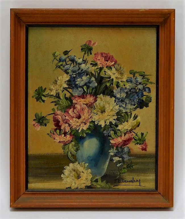 Appraisal: Janet Greenleaf Realist Floral Still Life Painting Janet Greenleaf California